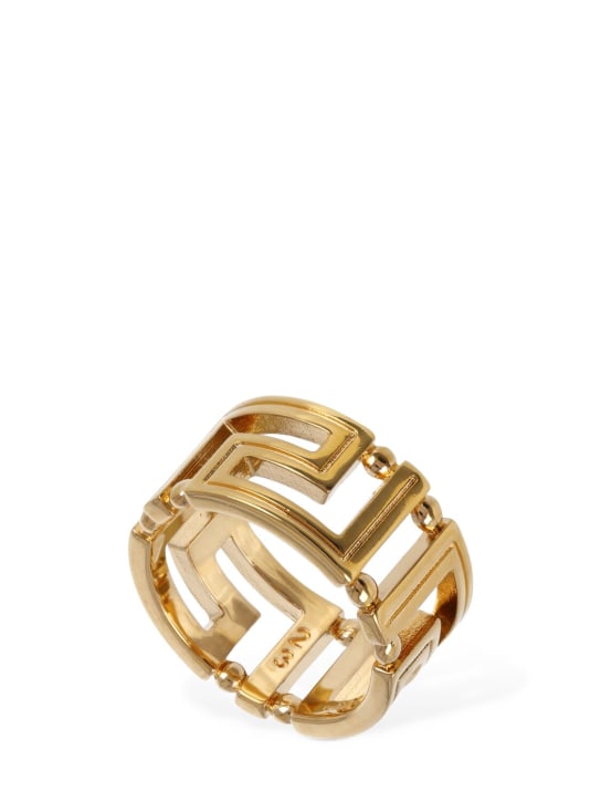 Versace: Ring mit Greek-Motiv - Gold - men_0 | Luisa Via Roma