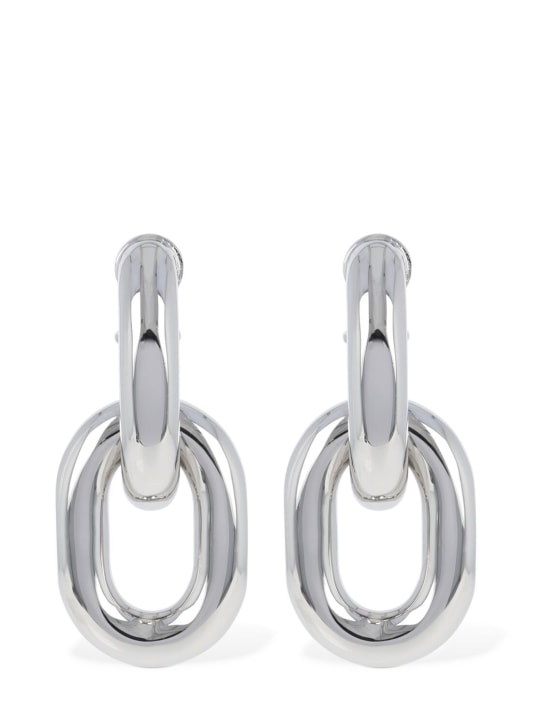 Rabanne: XL Chunky hoop earrings - Silver - women_0 | Luisa Via Roma