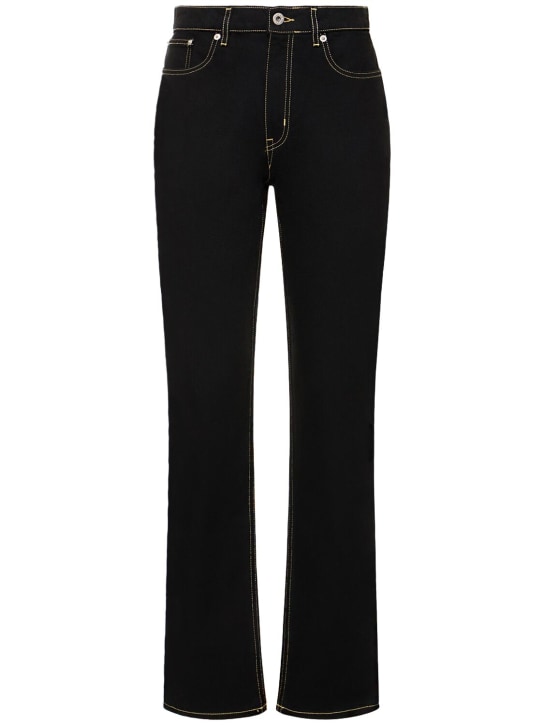 Kenzo Paris: Asagao straight fit cotton jeans - Black - women_0 | Luisa Via Roma