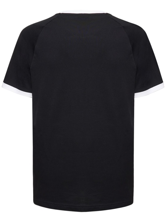 adidas Originals: 3-Stripes cotton t-shirt - Black - men_4 | Luisa Via Roma