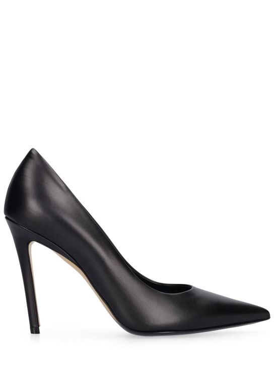 Burberry: Zapatos de tacón de piel 100mm - Negro - women_0 | Luisa Via Roma