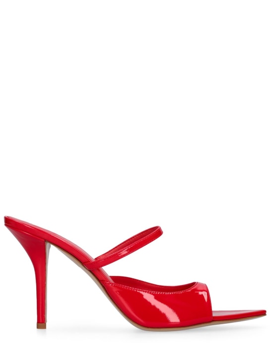 Gia Borghini: 85mm Aimeline patent faux leather sandal - Kırmızı - women_0 | Luisa Via Roma