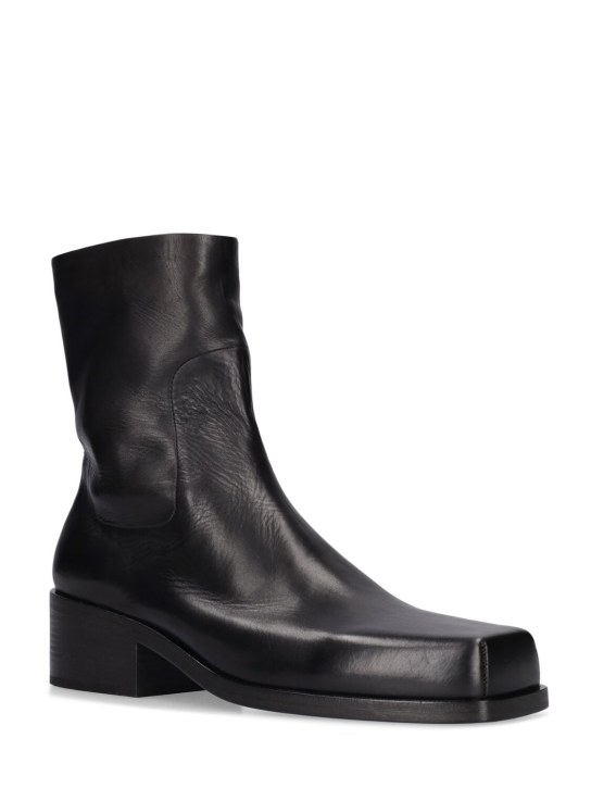 Marsell: Cassello leather boots - Black - men_1 | Luisa Via Roma