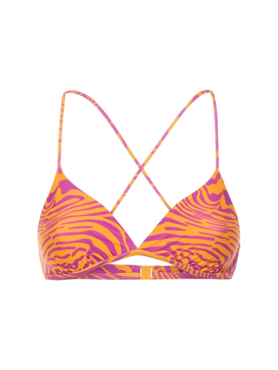 Tropic Of C: Top bikini Ilha stampato - Viola/Multi - women_0 | Luisa Via Roma