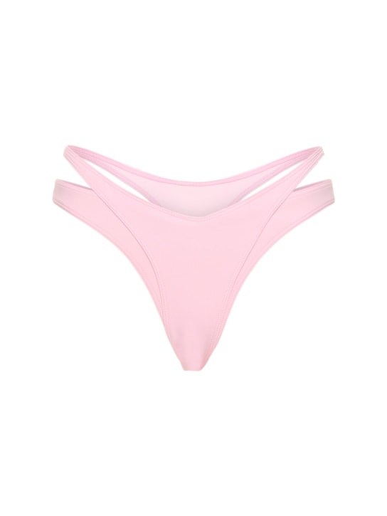 MUGLER: Slip bikini LVR Exclusive con cutout - Rosa - women_0 | Luisa Via Roma