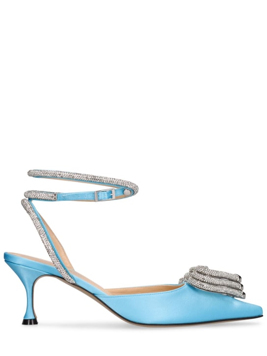 Mach & Mach: Zapatos de tacón de satén 65mm - Azul Claro - women_0 | Luisa Via Roma