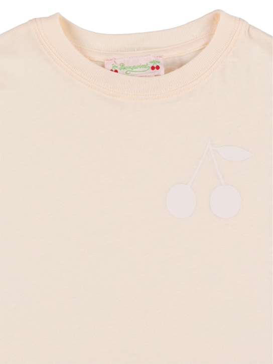 Bonpoint: 체리 프린트 오가닉 코튼 티셔츠 - 핑크 - kids-girls_1 | Luisa Via Roma
