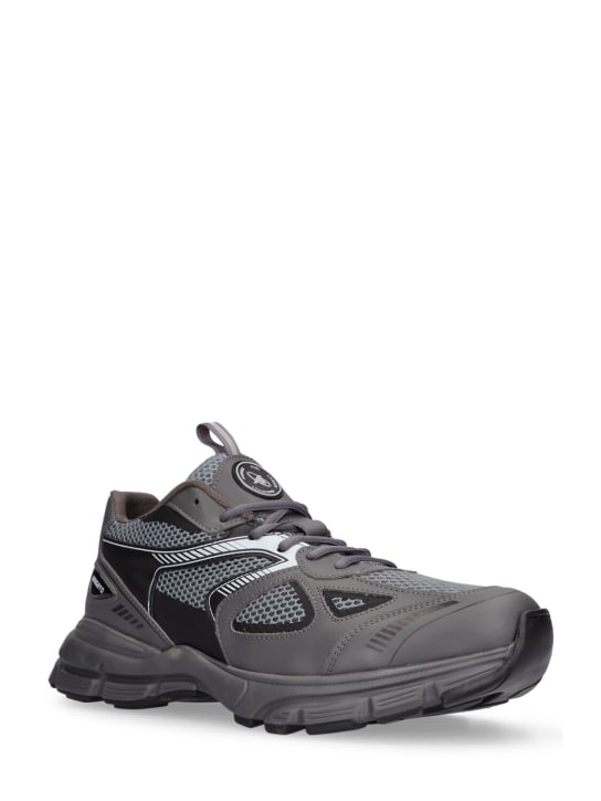 Axel Arigato: Marathon Runner leather sneakers - Black/Grey - men_2 | Luisa Via Roma