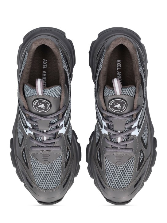 Axel Arigato: Marathon Runner leather sneakers - Black/Grey - men_5 | Luisa Via Roma