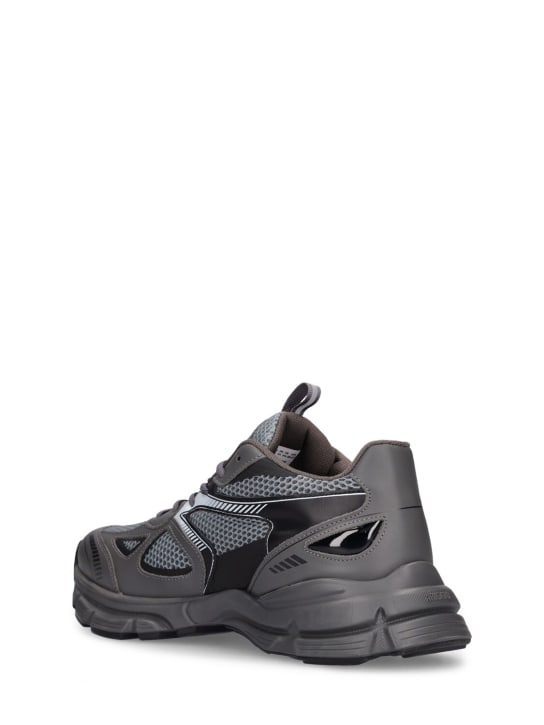 Axel Arigato: Marathon Runner leather sneakers - Black/Grey - men_3 | Luisa Via Roma