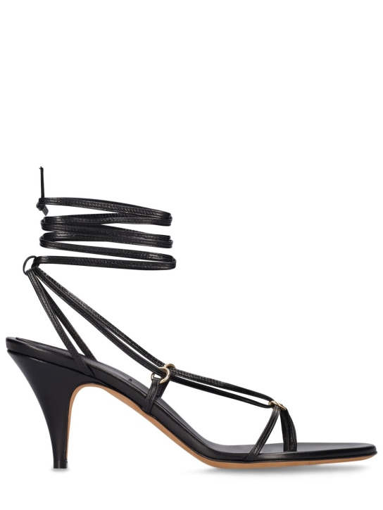 Khaite: 75mm Marion leather sandals - women_0 | Luisa Via Roma