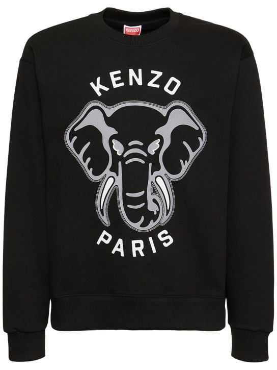 Kenzo Paris: Elephant cotton sweatshirt - men_0 | Luisa Via Roma