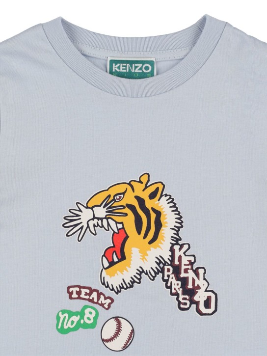 Kenzo Kids: Logo printed organic cotton t-shirt - kids-boys_1 | Luisa Via Roma