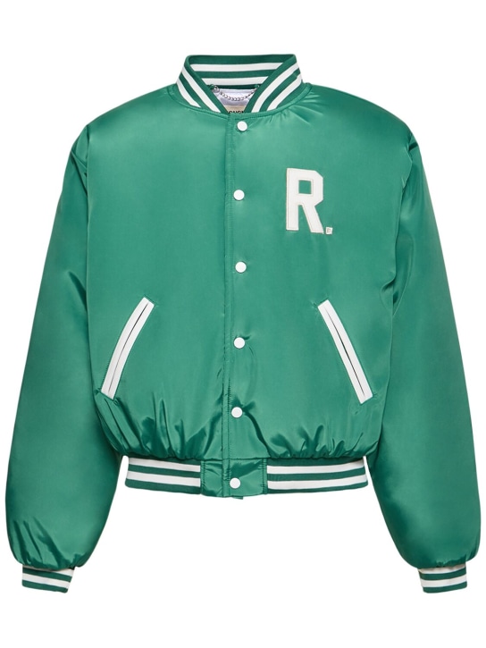 Rough.: Eternal nylon bomber jacket - Green/White - men_0 | Luisa Via Roma
