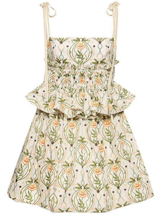 Agua By Agua Bendita: Vestito Salvador Lunar in cotone stampato - Menta/Multi - women_0 | Luisa Via Roma