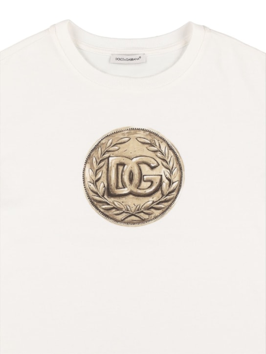 Dolce&Gabbana: コットンジャージーTシャツ - ホワイト - kids-boys_1 | Luisa Via Roma