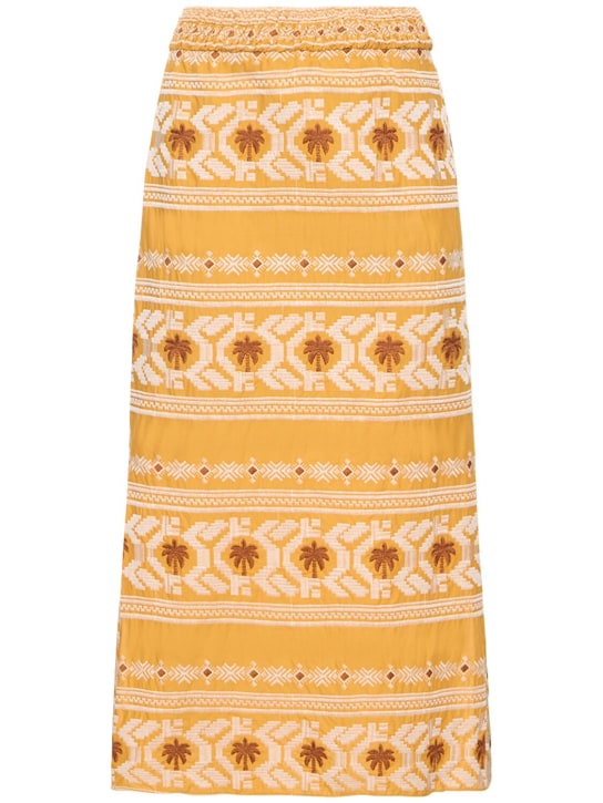 Johanna Ortiz: Knotting Secrets cotton voile maxi skirt - Multicolor - women_0 | Luisa Via Roma