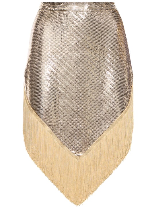 Fringe mini skirt outlet gold