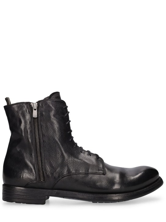 Officine Creative: Hive zipped lace-up boots - men_0 | Luisa Via Roma