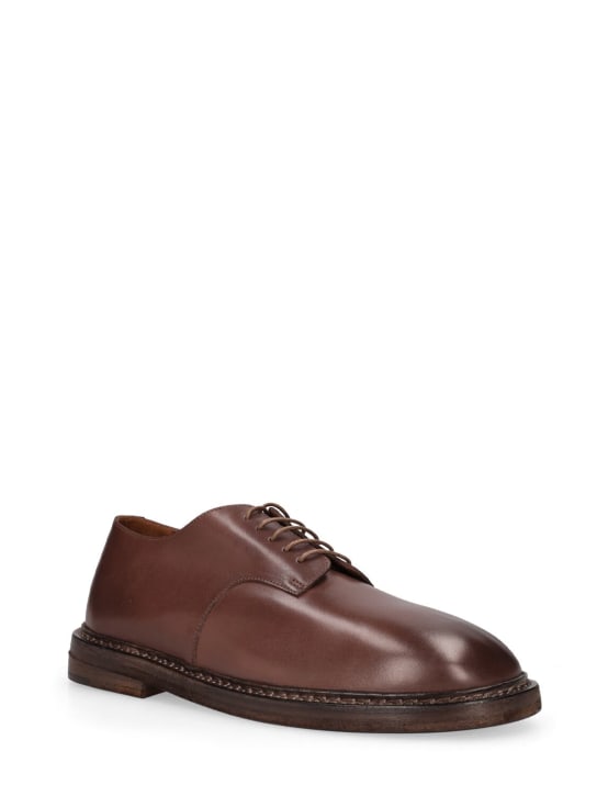 Marsell: Nasello leather derby shoes - Kahverengi - men_1 | Luisa Via Roma