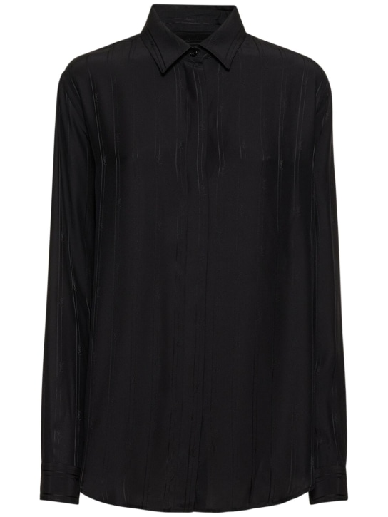 Saint Laurent: Silk shirt - Black - women_0 | Luisa Via Roma