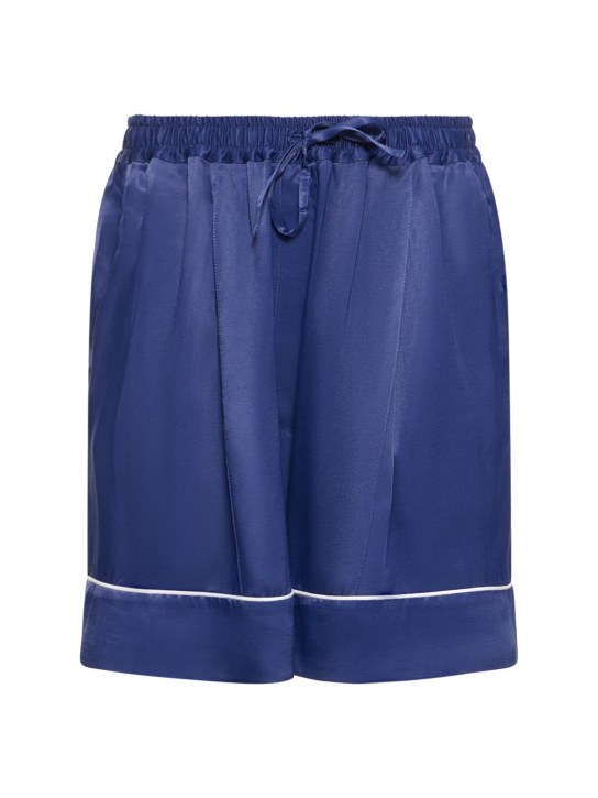 Sleeper: Pastelle viscose oversize shorts - Blue - women_0 | Luisa Via Roma