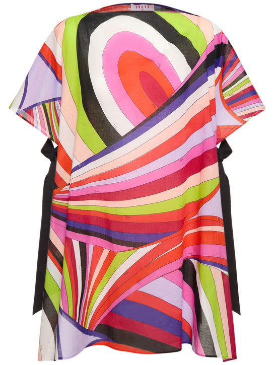 Pucci: Iride printed voile mini kaftan dress - Multicolor - women_0 | Luisa Via Roma