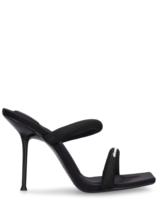 Alexander Wang: 105mm Julie Tubular Webbing sandals - Black - women_0 | Luisa Via Roma