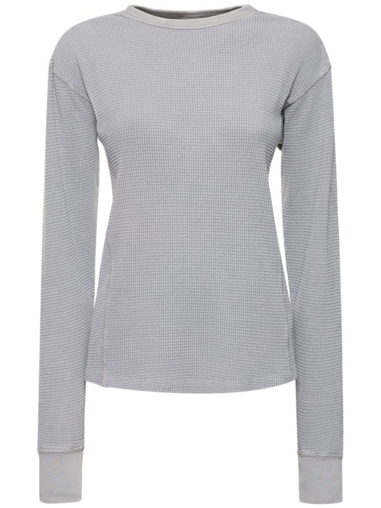Entire Studios: Rhino thermal long sleeve t-shirt - Grey - women_0 | Luisa Via Roma