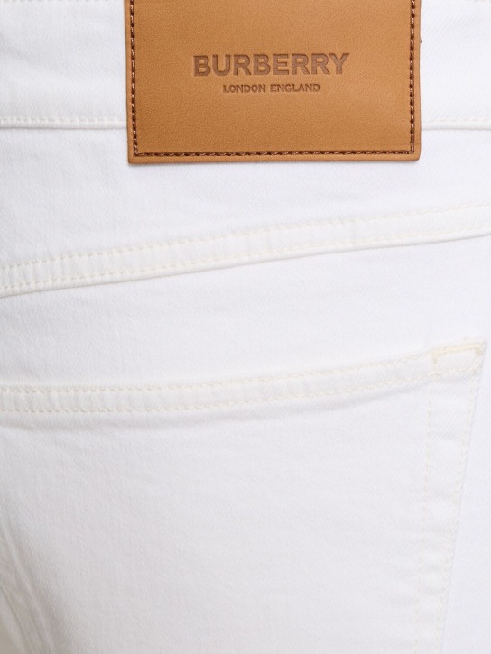 Burberry: Jeans slim fit de denim - Blanco - men_1 | Luisa Via Roma