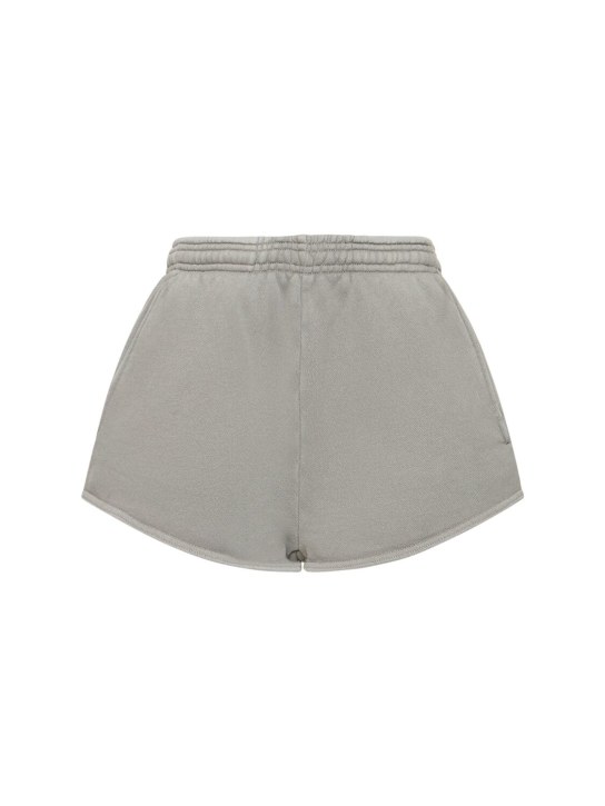 Entire Studios: Rhino organic cotton micro shorts - Grey - women_0 | Luisa Via Roma