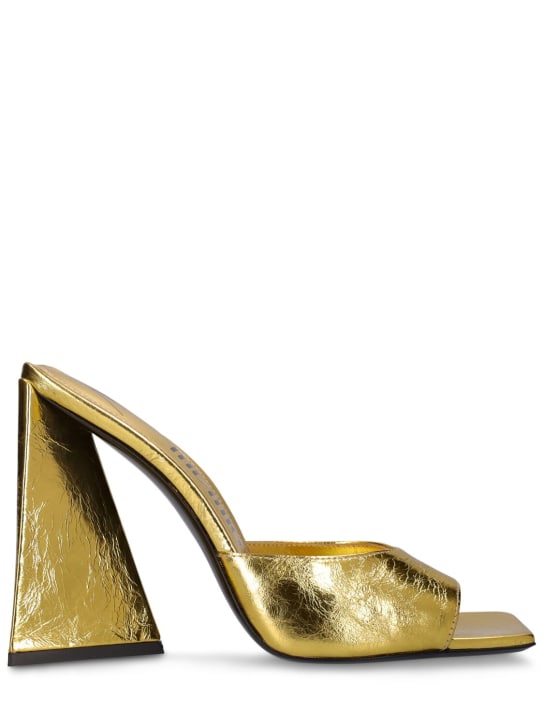 The Attico: Zapatos mules de piel sintética 115mm - Oro - women_0 | Luisa Via Roma