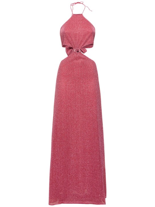 Oséree Swimwear: Lumiere lurex long dress - Pink - women_0 | Luisa Via Roma