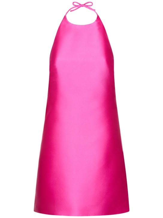 Valentino: Vestido halter de duchesse - Pink - women_0 | Luisa Via Roma
