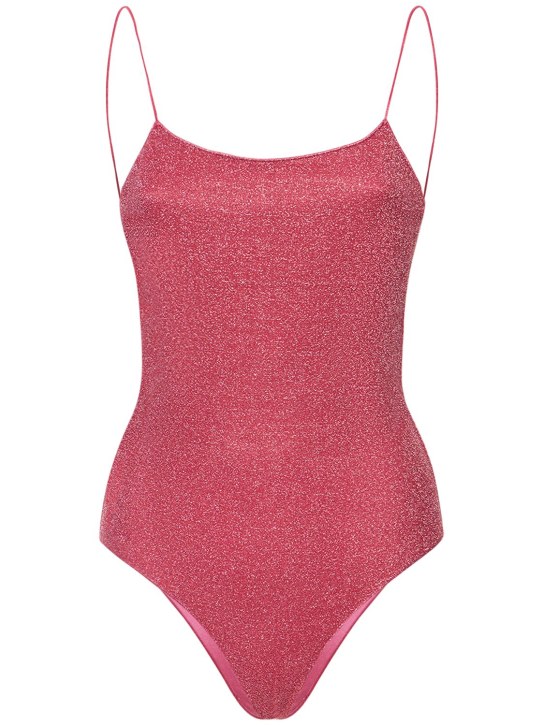 Oséree Swimwear: Lumière Maillot 루렉스 원피스 수영복 - 핑크 - women_0 | Luisa Via Roma