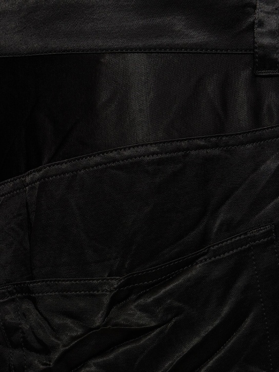 Balenciaga: Pantalones de viscosa - Negro - men_1 | Luisa Via Roma