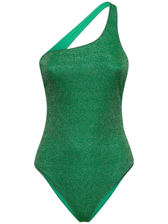 Oséree Swimwear: Costume intero monospalla Lumière - Verde - women_0 | Luisa Via Roma