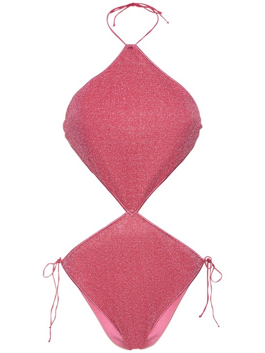 Oséree Swimwear: Lumière Maillot 루렉스 다이아몬드 수영복 - 핑크 - women_0 | Luisa Via Roma