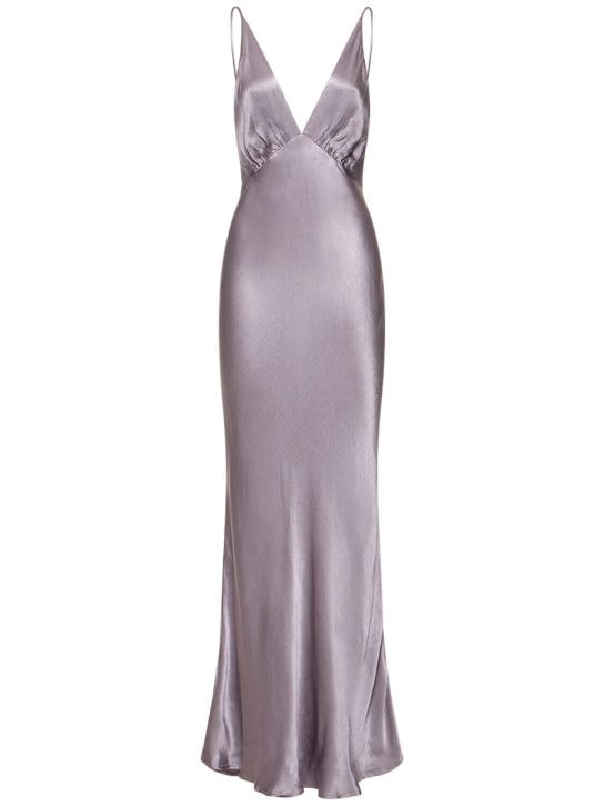 Bec + Bridge: Vestido de viscosa con cuello en V - Lila - women_0 | Luisa Via Roma
