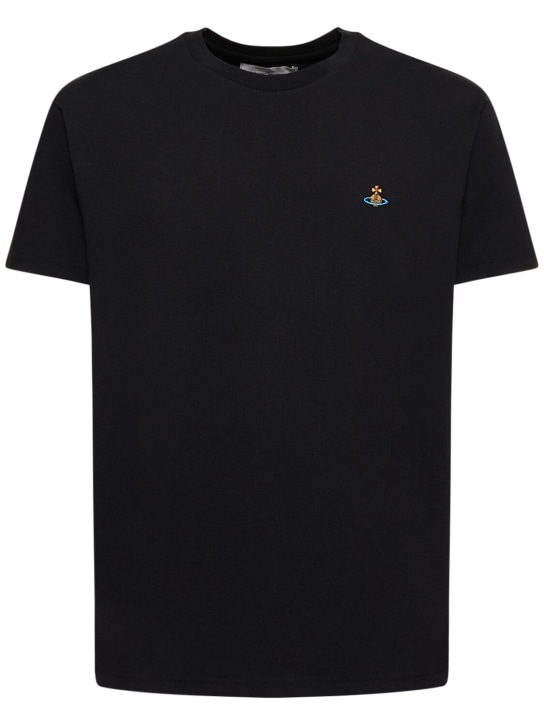 Logo embroidered cotton jersey t-shirt - Vivienne Westwood - Men
