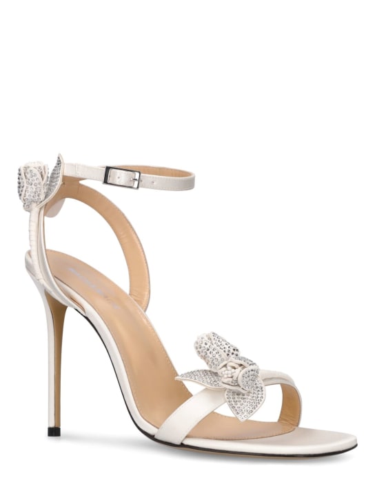 Mach & Mach: 110mm Wonder Tulip satin sandals - White - women_2 | Luisa Via Roma