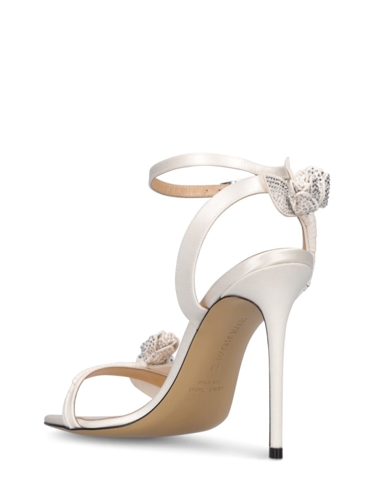Mach & Mach: 110mm Wonder Tulip satin sandals - White - women_3 | Luisa Via Roma