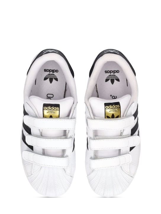 adidas Originals: Superstar leather strap sneakers - kids-boys_1 | Luisa Via Roma