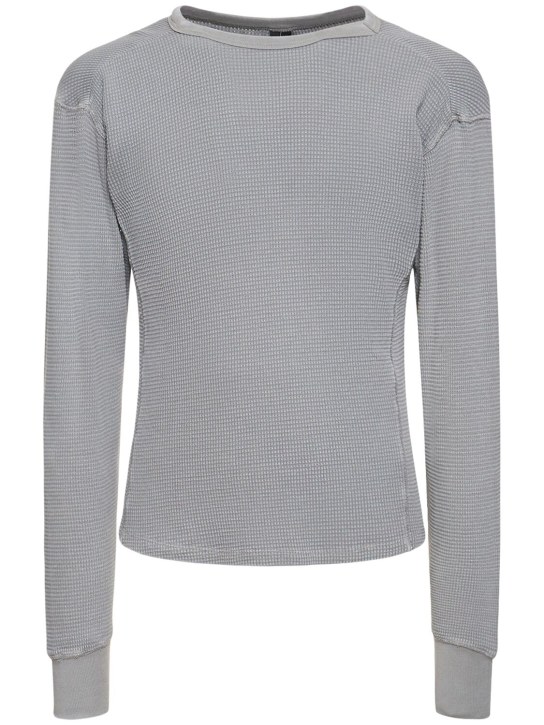 Entire Studios: Rhino thermal long sleeve t-shirt - Grey - men_0 | Luisa Via Roma