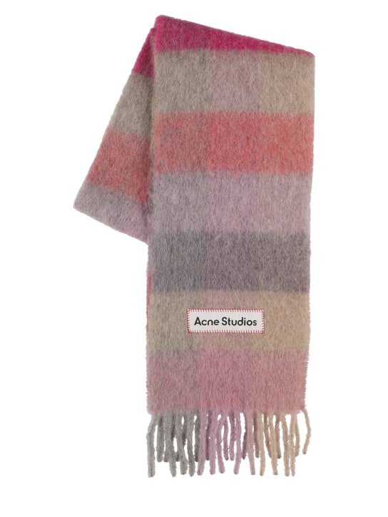 Acne Studios: Vally soft alpaca blend scarf - Fuchsia/Lilac - women_0 | Luisa Via Roma