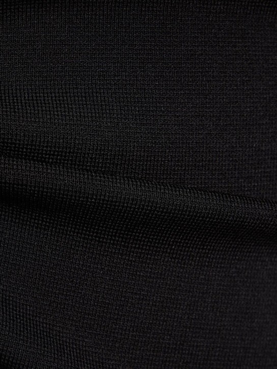 Matteau: Square neck viscose blend knit top - Black - women_3 | Luisa Via Roma