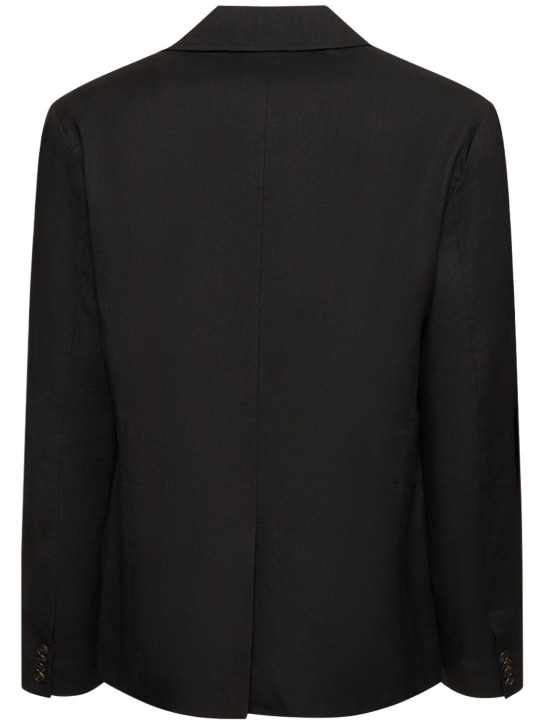 Commas: Linen blend single breasted jacket - men_4 | Luisa Via Roma