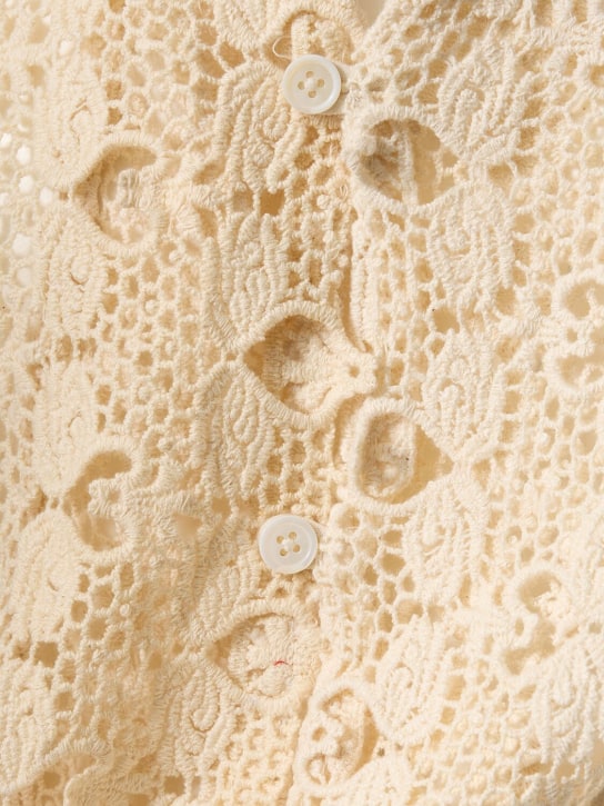 Cotton lace short sleeve shirt - Thumbnail 2