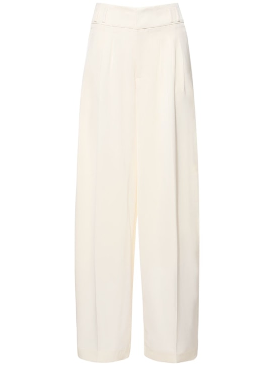 ALTUZARRA: Pantaloni larghi Tyr in raso envers - Avorio - women_0 | Luisa Via Roma