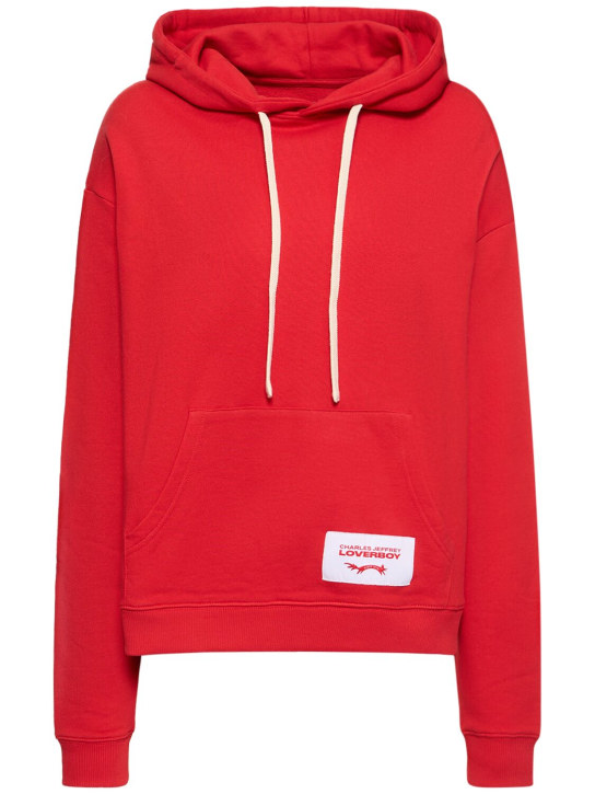 Charles Jeffrey LOVERBOY: Ears sweatshirt hoodie - Kırmızı - women_0 | Luisa Via Roma